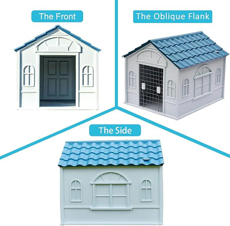 Weatherproof Pet Dog House Plastic Dog Kennel for Indoor Outdoor Animal Shelter - Image 4