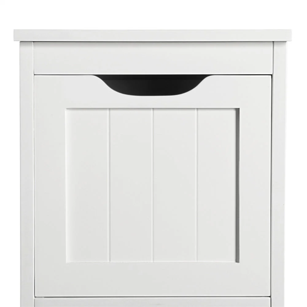 White Bathroom Cabinet 2 Hideaway Drawers 1 Shelf - Image 8