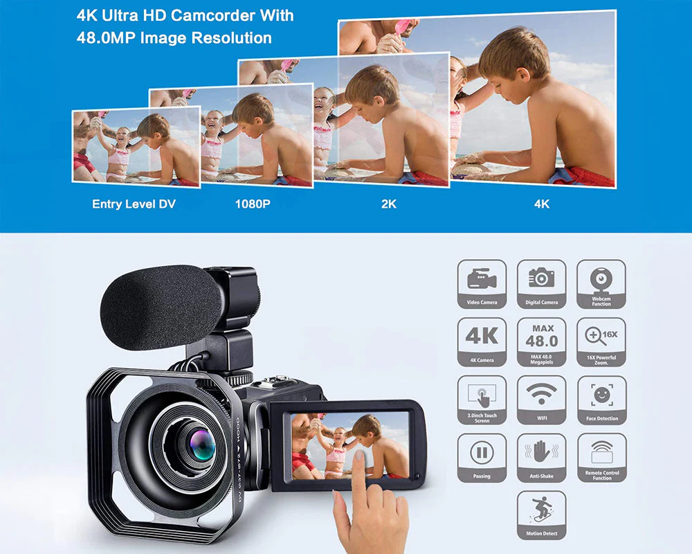 Wifi Video Camera 4K Camcorder Portable - Image 8