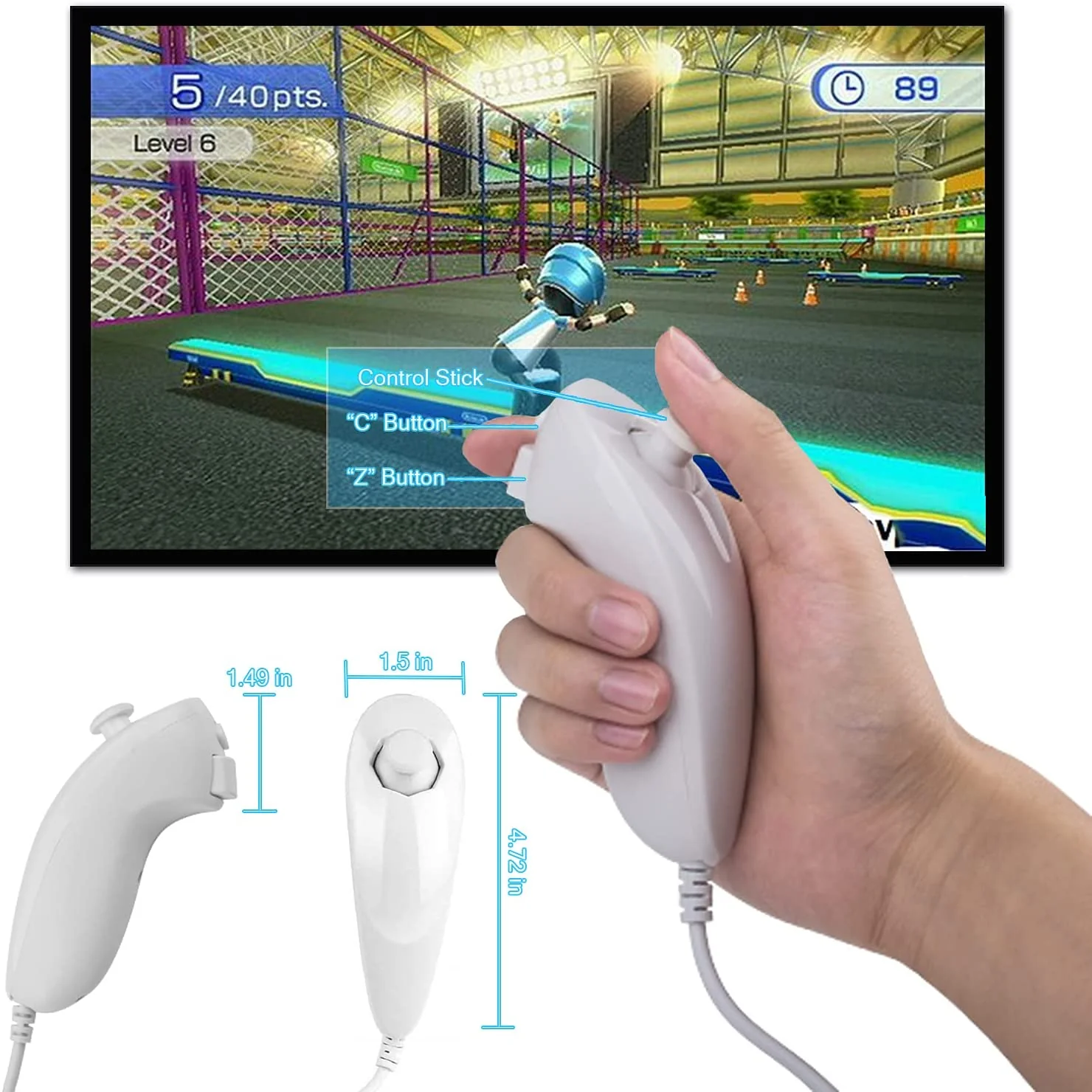 Wii Remote Controller with Nunchuk - Image 9
