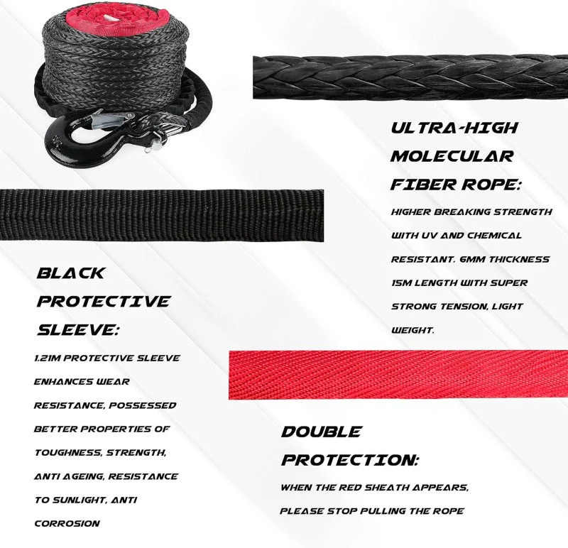 Winch Rope 15M Synthetic - Image 7