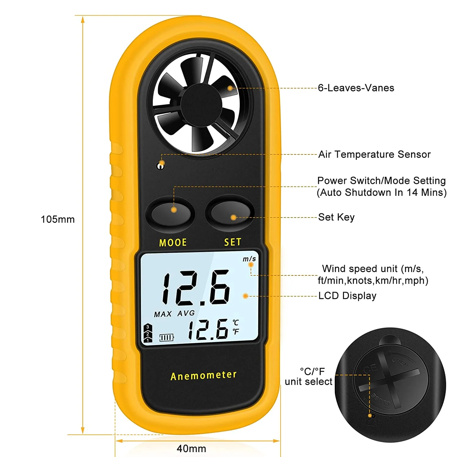 Wind Speed Meter Anemometer - Image 8