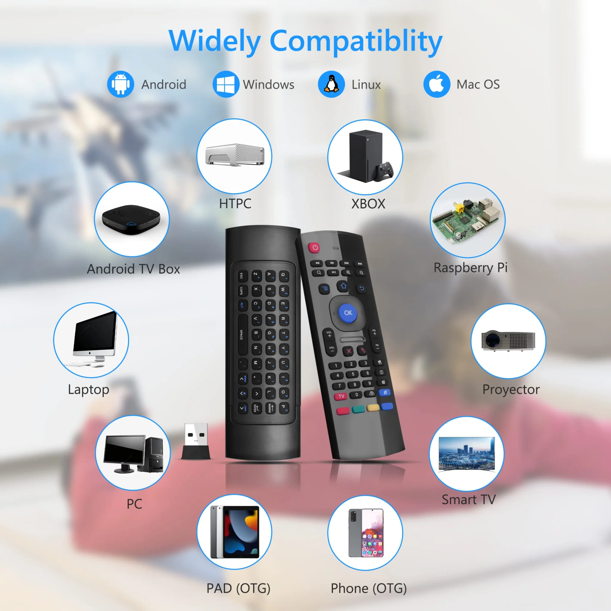 Wireless Air Mouse Remote with Keyboard - Image 7