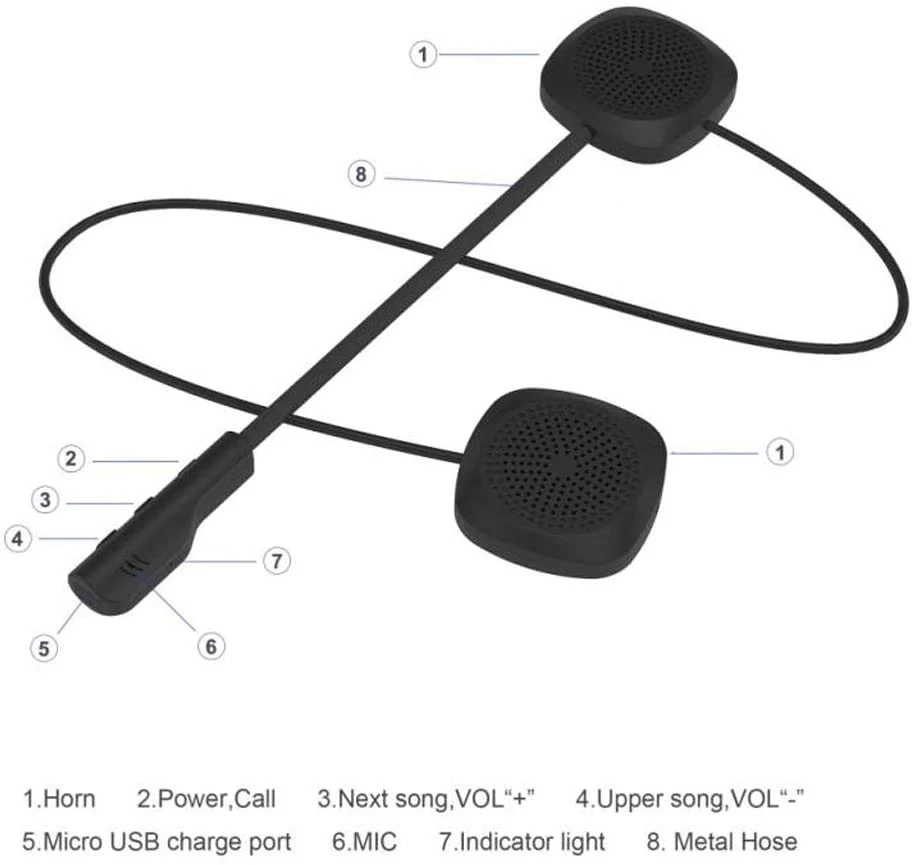 Wireless Bluetooth Motorcycle Helmet Headset Headphone - Image 7