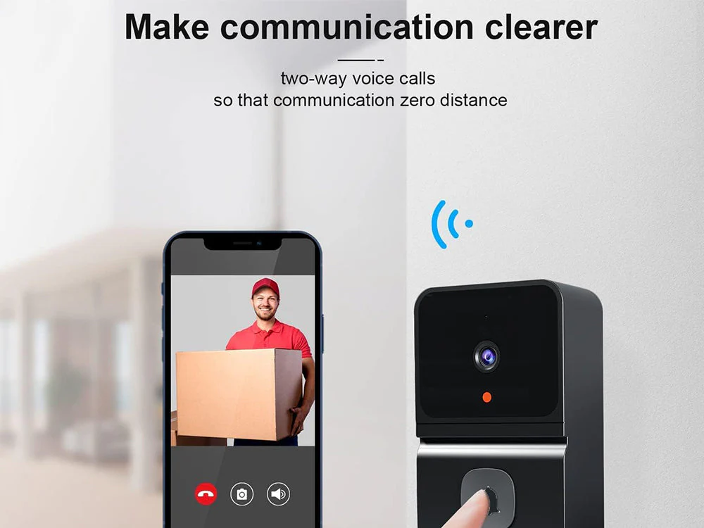 Wireless Doorbell Camera-Black - Image 2