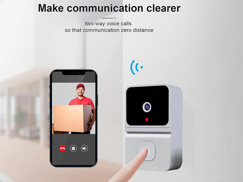 Wireless Doorbell Camera-White - Image 2