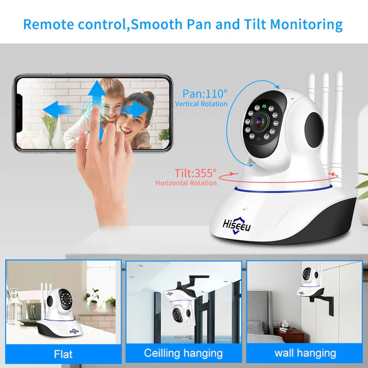 1080P Wireless Indoor PTZ WiFi Security Camera - Image 5