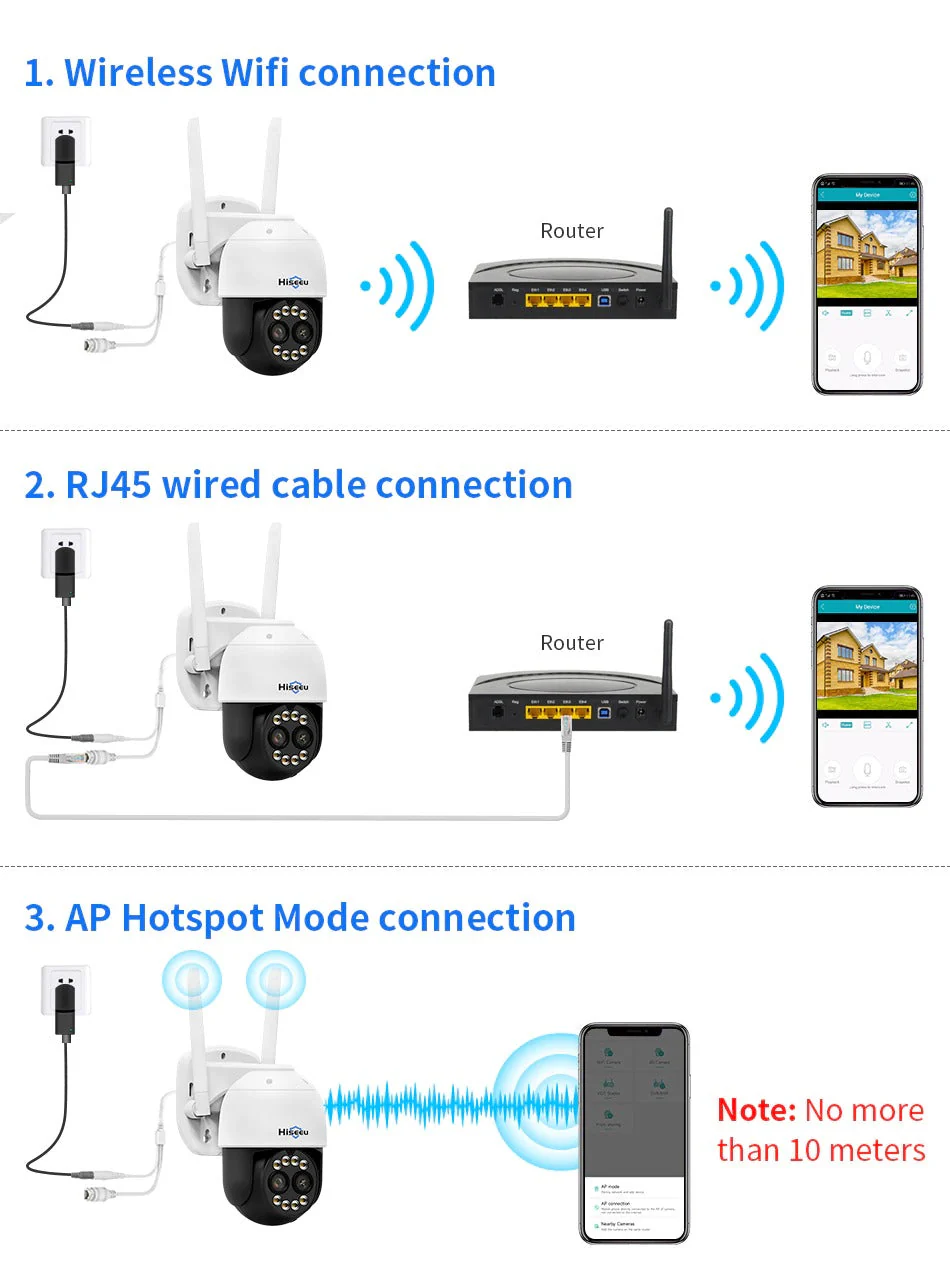 Hiseeu 4K 8MP PTZ IP Camera Outdoor WiFi - Image 12