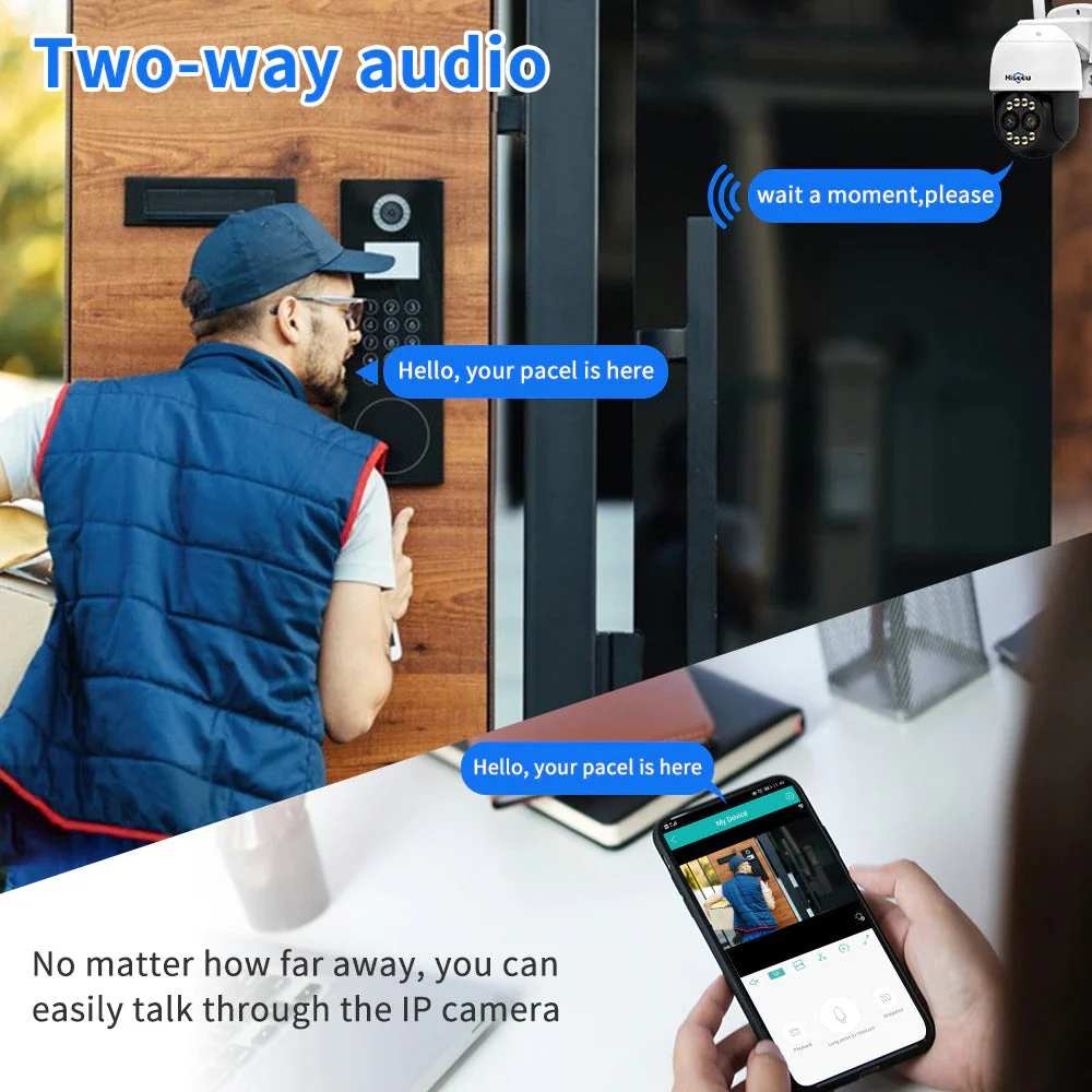 Hiseeu 4K 8MP PTZ IP Camera Outdoor WiFi - Image 3