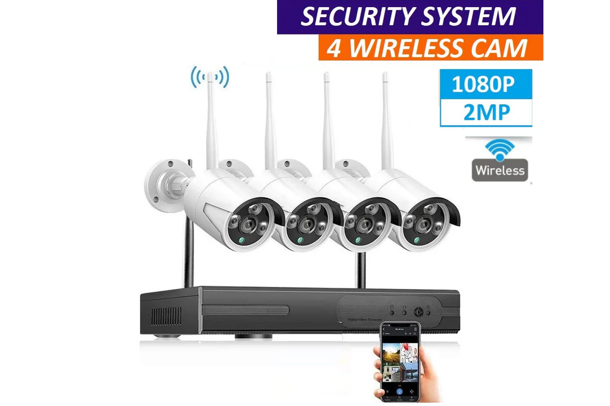 Wireless Security Camera system with 4 Cameras - Image 4