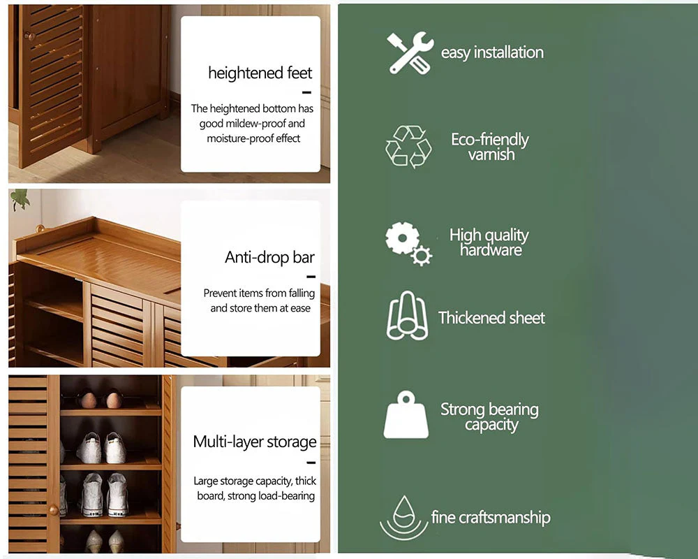 Wooden 30 Pair Shoe Storage - Image 9