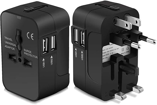 Worldwide All in One Universal Travel Adaptor with Dual USB Charging Ports - Image 3
