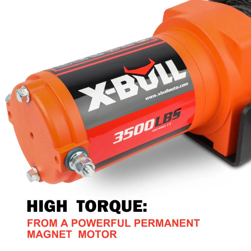 X Bull Electric Winch 3500LBS – 12V ATV/UTV Recovery Winch with Synthetic Rope - Image 7