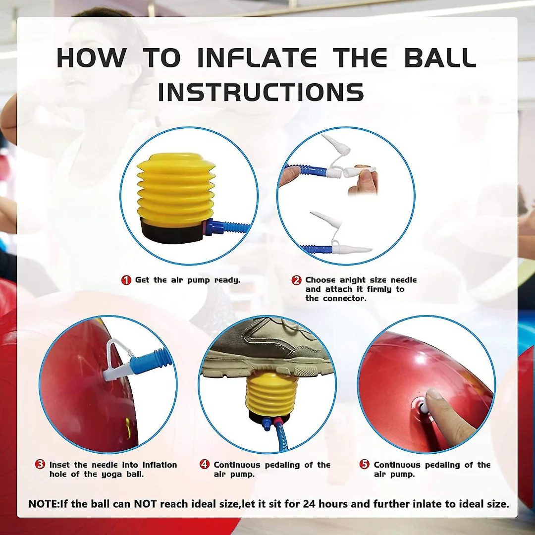 Yoga Balance Ball Fitness Shaping Sitting Ball (Red) - Image 3